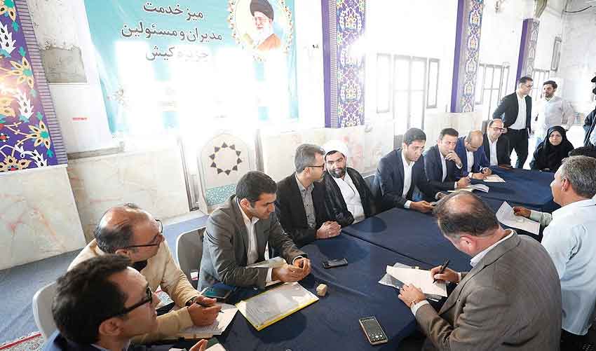 هفته سوم میز خدمت در کیش