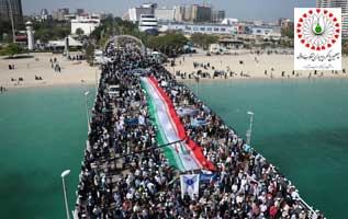 راهپیمایی ۲۲ بهمن در جزیره کیش