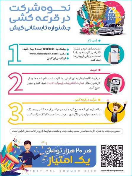 نحوه شرکت در قرعه کشی جشنواره تابستانی کیش