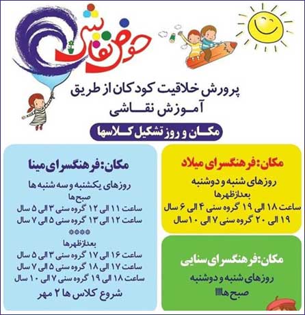 دوره آموزشی حوض نقاشی ویژه کودکان در کیش