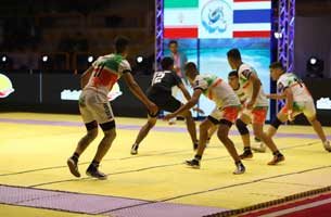 برتری تیم ایران بر تایلند در مسابقات کبدی جوانان جهان در کیش