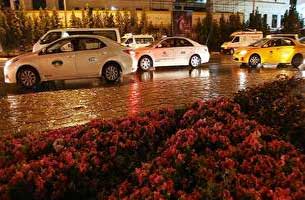 آسمان کیش ابری همراه با بارش باران