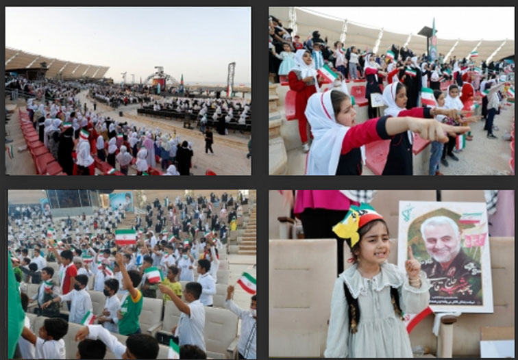 طنین سرود سلام فرمانده در کیش
